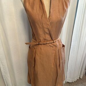 Mango Tan Sleeveless Dress